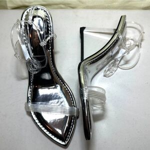 Good American Cinder-F*cking Rella Wedge Silver VARIOUS SIZES